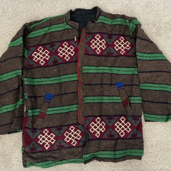 Vintage Tibetan Wool Jacket Handmade - Picture 1 of 4